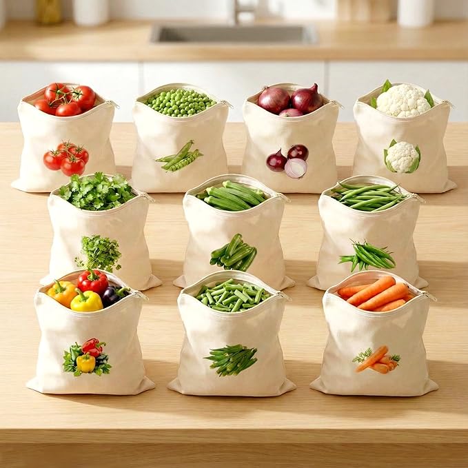 Reusable Vegetable Cotton Storage Bags