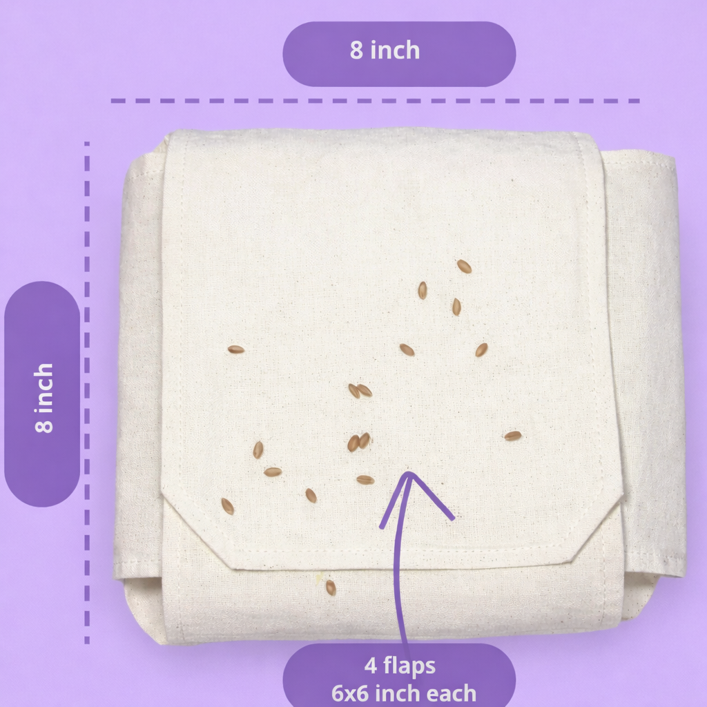 Premium Cotton Double Layer Roti Wrap Clothes with Flaps