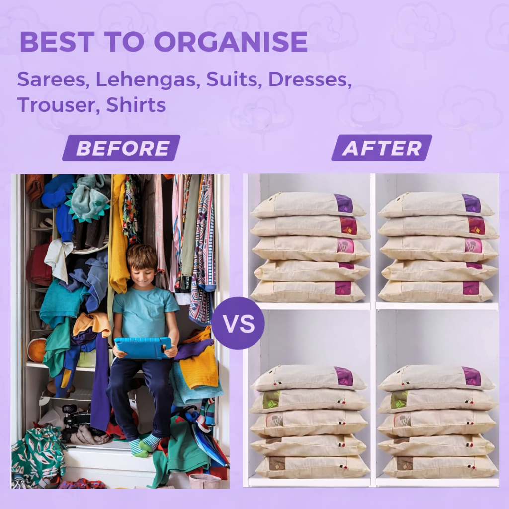 Premium Cotton Saree Covers with Zip