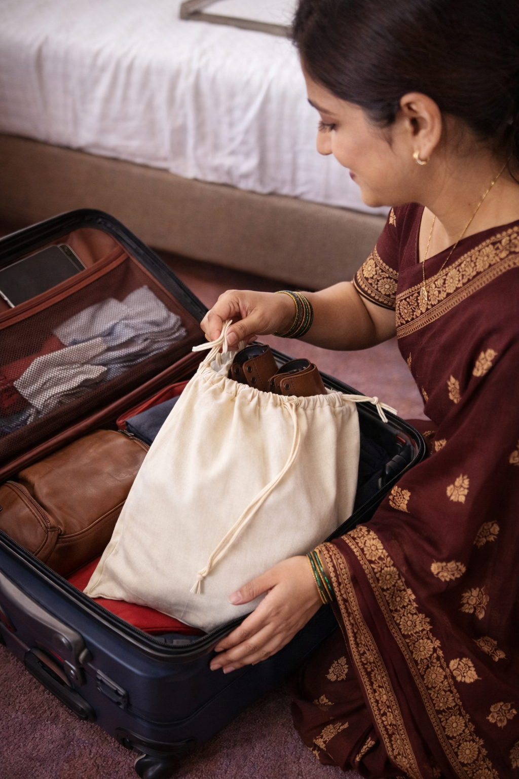 Cotton Shoes Bags For Travelling